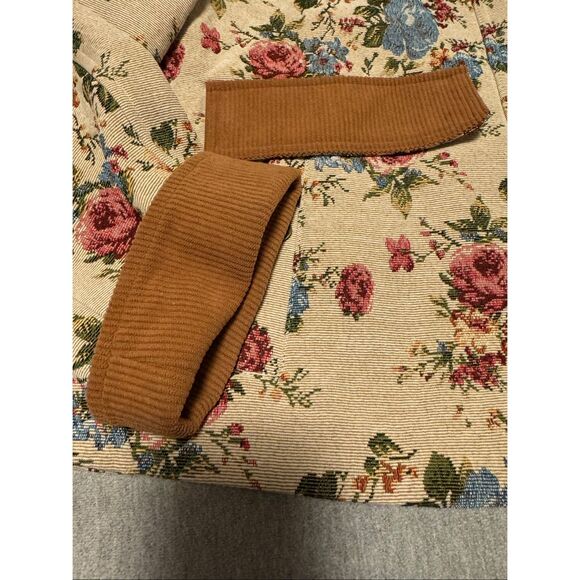 Avec Les Filles Anthropologie size large floral jacket corduroy - EUC - Picture 8 of 9